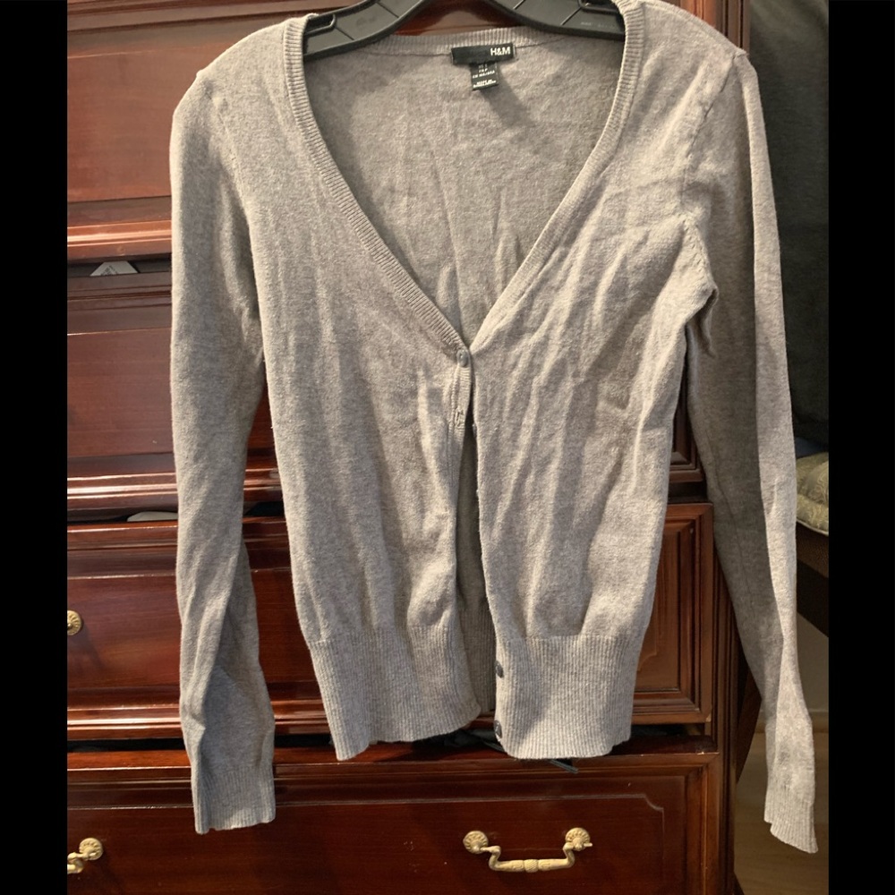 H&M Gray Cardigan size small